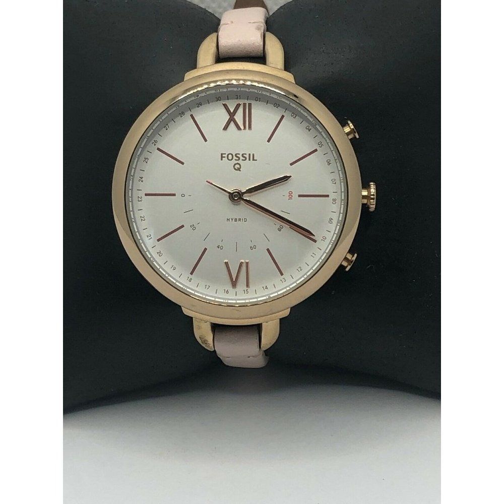 Fossil Q FTW5023 Womens Pink Leather Analog Silver